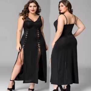 Slit high waisted long skirt with slight elasticity